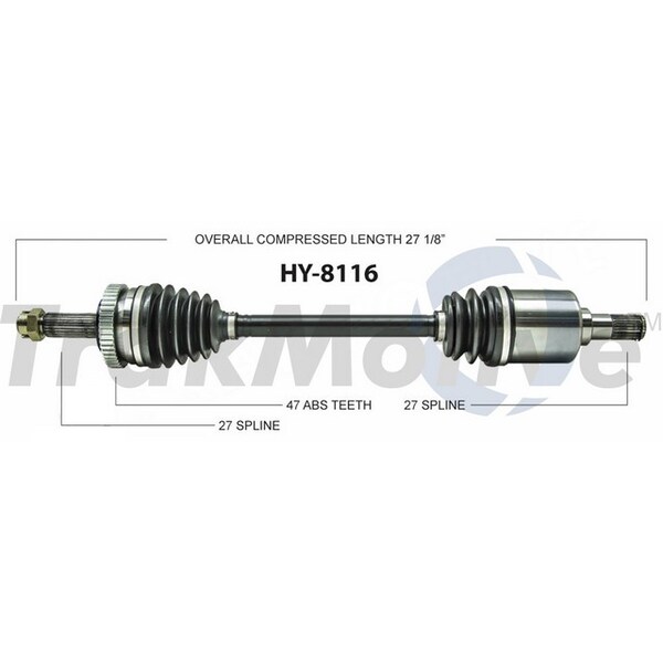 Surtrack Axle Cv Axle Shaft, Hy-8116 HY-8116 - main